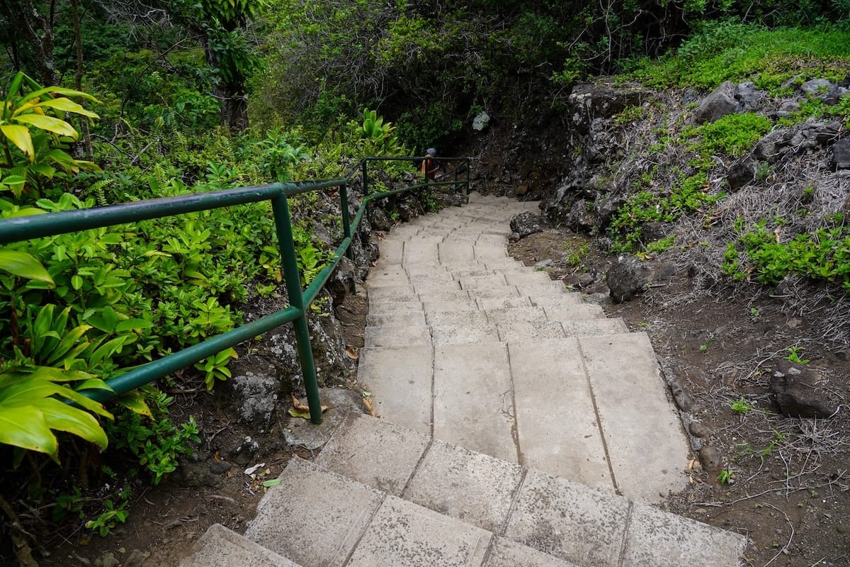 Part of the trail at ʻĪao Valley